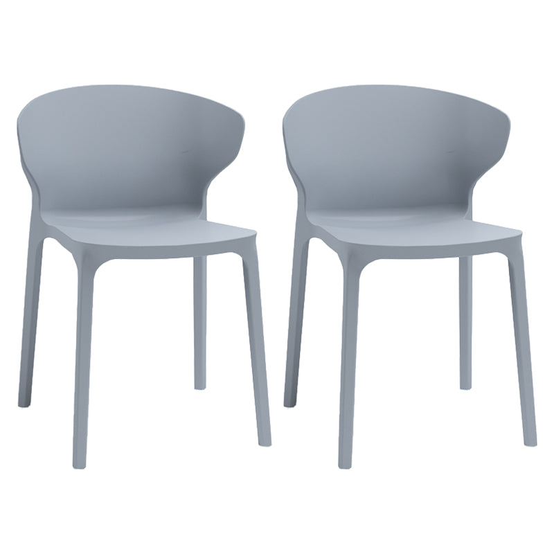 Nordic Glam Style Kitchen Dining Chairs Dining Stackable Armless Side Chairs Grey 2 Piece Set Clearhalo ' kitchen&dining_furn' 'Dining Chairs' 'Dining Tables & Seating' 'dining_chair' 'furn' 'furn_dining_chair' 'Furniture' 'furniture_dining_chair' 'Kitchen & Dining Furniture' 'kitchen' 4104015