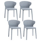 Nordic Glam Style Kitchen Dining Chairs Dining Stackable Armless Side Chairs Grey 4 Piece Set Clearhalo ' kitchen&dining_furn' 'Dining Chairs' 'Dining Tables & Seating' 'dining_chair' 'furn' 'furn_dining_chair' 'Furniture' 'furniture_dining_chair' 'Kitchen & Dining Furniture' 'kitchen' 4104017