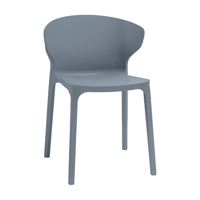 Nordic Glam Style Kitchen Dining Chairs Dining Stackable Armless Side Chairs Dark Gray 1 Piece Clearhalo ' kitchen&dining_furn' 'Dining Chairs' 'Dining Tables & Seating' 'dining_chair' 'furn' 'furn_dining_chair' 'Furniture' 'furniture_dining_chair' 'Kitchen & Dining Furniture' 'kitchen' 4104019