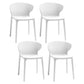 Nordic Glam Style Kitchen Dining Chairs Dining Stackable Armless Side Chairs White 4 Piece Set Clearhalo ' kitchen&dining_furn' 'Dining Chairs' 'Dining Tables & Seating' 'dining_chair' 'furn' 'furn_dining_chair' 'Furniture' 'furniture_dining_chair' 'Kitchen & Dining Furniture' 'kitchen' 4104029