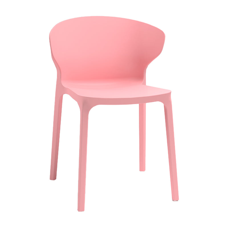 Nordic Glam Style Kitchen Dining Chairs Dining Stackable Armless Side Chairs Pink 1 Piece Clearhalo ' kitchen&dining_furn' 'Dining Chairs' 'Dining Tables & Seating' 'dining_chair' 'furn' 'furn_dining_chair' 'Furniture' 'furniture_dining_chair' 'Kitchen & Dining Furniture' 'kitchen' 4104030
