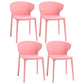 Nordic Glam Style Kitchen Dining Chairs Dining Stackable Armless Side Chairs Pink 4 Piece Set Clearhalo ' kitchen&dining_furn' 'Dining Chairs' 'Dining Tables & Seating' 'dining_chair' 'furn' 'furn_dining_chair' 'Furniture' 'furniture_dining_chair' 'Kitchen & Dining Furniture' 'kitchen' 4104032