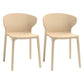Nordic Glam Style Kitchen Dining Chairs Dining Stackable Armless Side Chairs Khaki 2 Piece Set Clearhalo ' kitchen&dining_furn' 'Dining Chairs' 'Dining Tables & Seating' 'dining_chair' 'furn' 'furn_dining_chair' 'Furniture' 'furniture_dining_chair' 'Kitchen & Dining Furniture' 'kitchen' 4104037