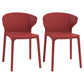 Nordic Glam Style Kitchen Dining Chairs Dining Stackable Armless Side Chairs Burgundy 2 Piece Set Clearhalo ' kitchen&dining_furn' 'Dining Chairs' 'Dining Tables & Seating' 'dining_chair' 'furn' 'furn_dining_chair' 'Furniture' 'furniture_dining_chair' 'Kitchen & Dining Furniture' 'kitchen' 4104040