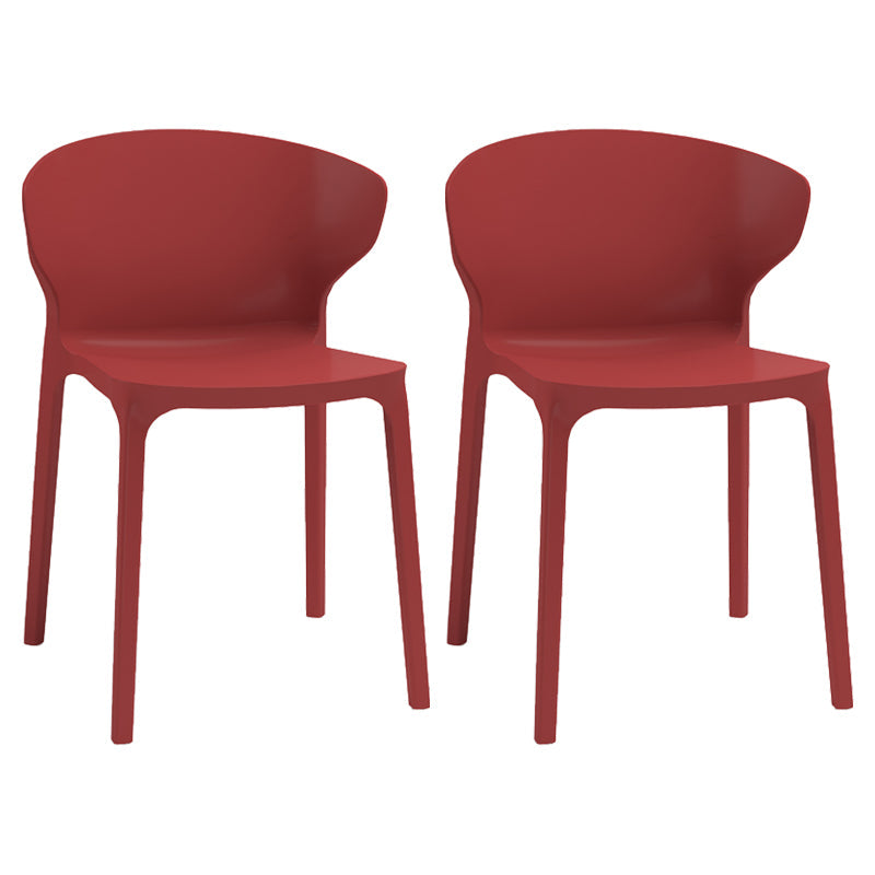 Nordic Glam Style Kitchen Dining Chairs Dining Stackable Armless Side Chairs Burgundy 2 Piece Set Clearhalo ' kitchen&dining_furn' 'Dining Chairs' 'Dining Tables & Seating' 'dining_chair' 'furn' 'furn_dining_chair' 'Furniture' 'furniture_dining_chair' 'Kitchen & Dining Furniture' 'kitchen' 4104040