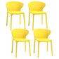 Nordic Glam Style Kitchen Dining Chairs Dining Stackable Armless Side Chairs Lemon Yellow 4 Piece Set Clearhalo ' kitchen&dining_furn' 'Dining Chairs' 'Dining Tables & Seating' 'dining_chair' 'furn' 'furn_dining_chair' 'Furniture' 'furniture_dining_chair' 'Kitchen & Dining Furniture' 'kitchen' 4104044