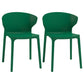 Nordic Glam Style Kitchen Dining Chairs Dining Stackable Armless Side Chairs Dark Green 2 Piece Set Clearhalo ' kitchen&dining_furn' 'Dining Chairs' 'Dining Tables & Seating' 'dining_chair' 'furn' 'furn_dining_chair' 'Furniture' 'furniture_dining_chair' 'Kitchen & Dining Furniture' 'kitchen' 4104046