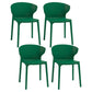 Nordic Glam Style Kitchen Dining Chairs Dining Stackable Armless Side Chairs Dark Green 4 Piece Set Clearhalo ' kitchen&dining_furn' 'Dining Chairs' 'Dining Tables & Seating' 'dining_chair' 'furn' 'furn_dining_chair' 'Furniture' 'furniture_dining_chair' 'Kitchen & Dining Furniture' 'kitchen' 4104047