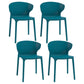 Nordic Glam Style Kitchen Dining Chairs Dining Stackable Armless Side Chairs Peacock Blue 4 Piece Set Clearhalo ' kitchen&dining_furn' 'Dining Chairs' 'Dining Tables & Seating' 'dining_chair' 'furn' 'furn_dining_chair' 'Furniture' 'furniture_dining_chair' 'Kitchen & Dining Furniture' 'kitchen' 4104050