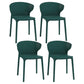 Nordic Glam Style Kitchen Dining Chairs Dining Stackable Armless Side Chairs Blackish Green 4 Piece Set Clearhalo ' kitchen&dining_furn' 'Dining Chairs' 'Dining Tables & Seating' 'dining_chair' 'furn' 'furn_dining_chair' 'Furniture' 'furniture_dining_chair' 'Kitchen & Dining Furniture' 'kitchen' 4104053