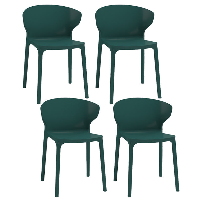 Nordic Glam Style Kitchen Dining Chairs Dining Stackable Armless Side Chairs Blackish Green 4 Piece Set Clearhalo ' kitchen&dining_furn' 'Dining Chairs' 'Dining Tables & Seating' 'dining_chair' 'furn' 'furn_dining_chair' 'Furniture' 'furniture_dining_chair' 'Kitchen & Dining Furniture' 'kitchen' 4104053