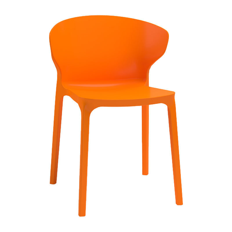 Nordic Glam Style Kitchen Dining Chairs Dining Stackable Armless Side Chairs Orange 1 Piece Clearhalo ' kitchen&dining_furn' 'Dining Chairs' 'Dining Tables & Seating' 'dining_chair' 'furn' 'furn_dining_chair' 'Furniture' 'furniture_dining_chair' 'Kitchen & Dining Furniture' 'kitchen' 4104054