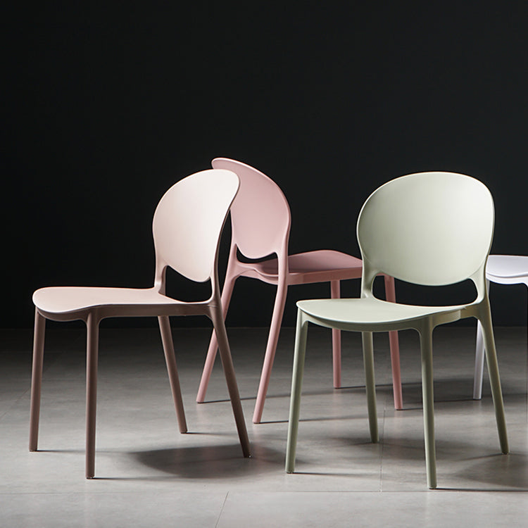 Nordic Style Plastic Dining Chairs Dining Armless Side Chair for Kitchen (Set of 2) Clearhalo ' kitchen&dining_furn' 'Dining Chairs' 'Dining Tables & Seating' 'dining_chair' 'furn' 'furn_dining_chair' 'Furniture' 'furniture_dining_chair' 'Kitchen & Dining Furniture' 'kitchen' 4104058