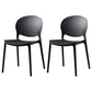 Nordic Style Plastic Dining Chairs Dining Armless Side Chair for Kitchen (Set of 2) Black Clearhalo ' kitchen&dining_furn' 'Dining Chairs' 'Dining Tables & Seating' 'dining_chair' 'furn' 'furn_dining_chair' 'Furniture' 'furniture_dining_chair' 'Kitchen & Dining Furniture' 'kitchen' 4104059