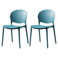 Nordic Style Plastic Dining Chairs Dining Armless Side Chair for Kitchen (Set of 2) Blue Clearhalo ' kitchen&dining_furn' 'Dining Chairs' 'Dining Tables & Seating' 'dining_chair' 'furn' 'furn_dining_chair' 'Furniture' 'furniture_dining_chair' 'Kitchen & Dining Furniture' 'kitchen' 4104070