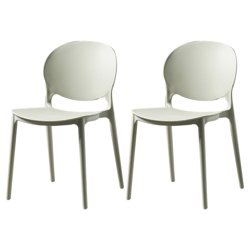 Nordic Style Plastic Dining Chairs Dining Armless Side Chair for Kitchen (Set of 2) Light Green Clearhalo ' kitchen&dining_furn' 'Dining Chairs' 'Dining Tables & Seating' 'dining_chair' 'furn' 'furn_dining_chair' 'Furniture' 'furniture_dining_chair' 'Kitchen & Dining Furniture' 'kitchen' 4104072