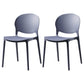 Nordic Style Plastic Dining Chairs Dining Armless Side Chair for Kitchen (Set of 2) Blue Purple Clearhalo ' kitchen&dining_furn' 'Dining Chairs' 'Dining Tables & Seating' 'dining_chair' 'furn' 'furn_dining_chair' 'Furniture' 'furniture_dining_chair' 'Kitchen & Dining Furniture' 'kitchen' 4104073