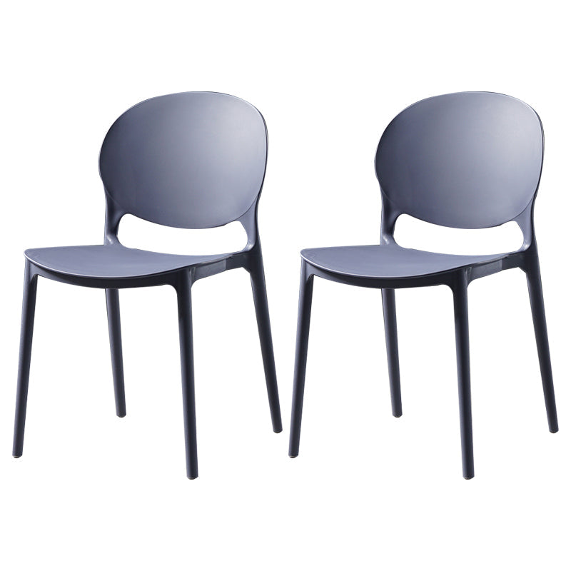 Nordic Style Plastic Dining Chairs Dining Armless Side Chair for Kitchen (Set of 2) Blue Purple Clearhalo ' kitchen&dining_furn' 'Dining Chairs' 'Dining Tables & Seating' 'dining_chair' 'furn' 'furn_dining_chair' 'Furniture' 'furniture_dining_chair' 'Kitchen & Dining Furniture' 'kitchen' 4104073