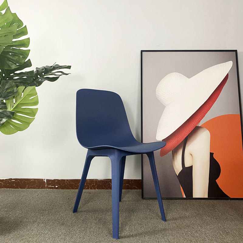 Contemporary Style Kitchen Dining Chairs Dining Armless Side Chair with Plastic Legs Clearhalo ' kitchen&dining_furn' 'Dining Chairs' 'Dining Tables & Seating' 'dining_chair' 'furn' 'furn_dining_chair' 'Furniture' 'furniture_dining_chair' 'Kitchen & Dining Furniture' 'kitchen' 4104078