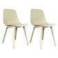 Contemporary Style Kitchen Dining Chairs Dining Armless Side Chair with Plastic Legs Off-White 2 Piece Set Clearhalo ' kitchen&dining_furn' 'Dining Chairs' 'Dining Tables & Seating' 'dining_chair' 'furn' 'furn_dining_chair' 'Furniture' 'furniture_dining_chair' 'Kitchen & Dining Furniture' 'kitchen' 4104093
