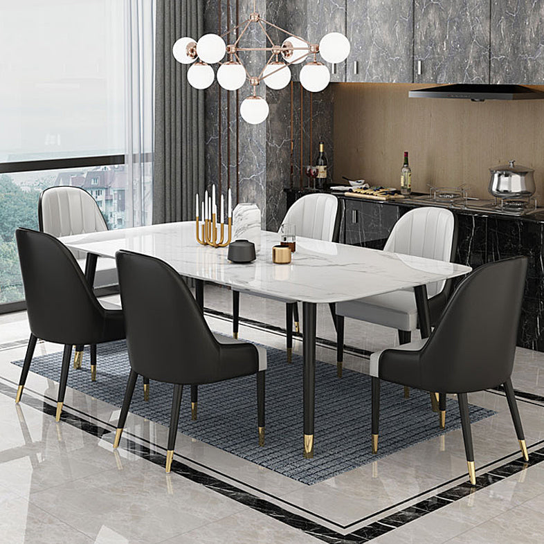 Scandinavian Style Wood Dining Chair Dining Room Armless Parsons Chair (Set of 2) Clearhalo ' kitchen&dining_furn' 'Dining Chairs' 'Dining Tables & Seating' 'dining_chair' 'furn' 'furn_dining_chair' 'Furniture' 'furniture_dining_chair' 'Kitchen & Dining Furniture' 'kitchen' 4104099