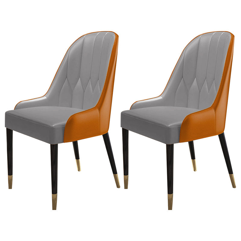 Scandinavian Style Wood Dining Chair Dining Room Armless Parsons Chair (Set of 2) Light Gray Clearhalo ' kitchen&dining_furn' 'Dining Chairs' 'Dining Tables & Seating' 'dining_chair' 'furn' 'furn_dining_chair' 'Furniture' 'furniture_dining_chair' 'Kitchen & Dining Furniture' 'kitchen' 4104101