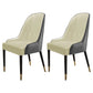 Scandinavian Style Wood Dining Chair Dining Room Armless Parsons Chair (Set of 2) Dark Gray-Yellow Clearhalo ' kitchen&dining_furn' 'Dining Chairs' 'Dining Tables & Seating' 'dining_chair' 'furn' 'furn_dining_chair' 'Furniture' 'furniture_dining_chair' 'Kitchen & Dining Furniture' 'kitchen' 4104120