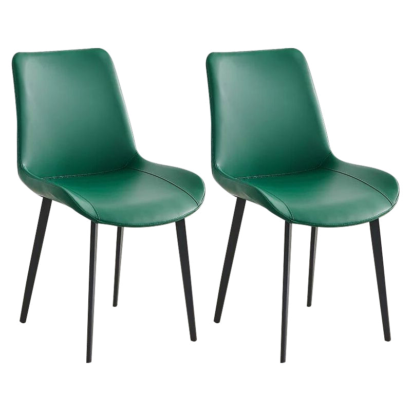 Industrial Style Metal Chair Kitchen Solid Back Dining Side Chairs (Set of 2) Blackish Green Clearhalo ' kitchen&dining_furn' 'Dining Chairs' 'Dining Tables & Seating' 'dining_chair' 'furn' 'furn_dining_chair' 'Furniture' 'furniture_dining_chair' 'Kitchen & Dining Furniture' 'kitchen' 4104135