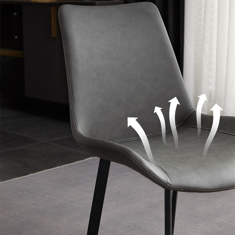 Industrial Style Metal Chair Kitchen Solid Back Dining Side Chairs (Set of 2) Clearhalo ' kitchen&dining_furn' 'Dining Chairs' 'Dining Tables & Seating' 'dining_chair' 'furn' 'furn_dining_chair' 'Furniture' 'furniture_dining_chair' 'Kitchen & Dining Furniture' 'kitchen' 4104138