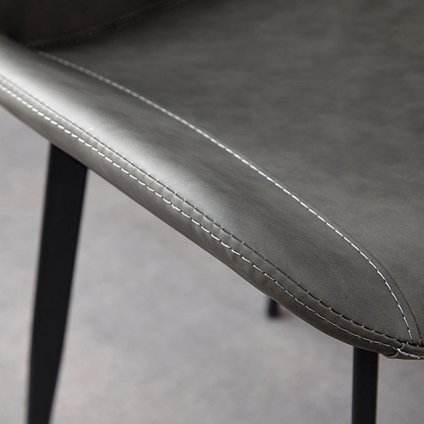 Industrial Style Metal Chair Kitchen Solid Back Dining Side Chairs (Set of 2) Clearhalo ' kitchen&dining_furn' 'Dining Chairs' 'Dining Tables & Seating' 'dining_chair' 'furn' 'furn_dining_chair' 'Furniture' 'furniture_dining_chair' 'Kitchen & Dining Furniture' 'kitchen' 4104139