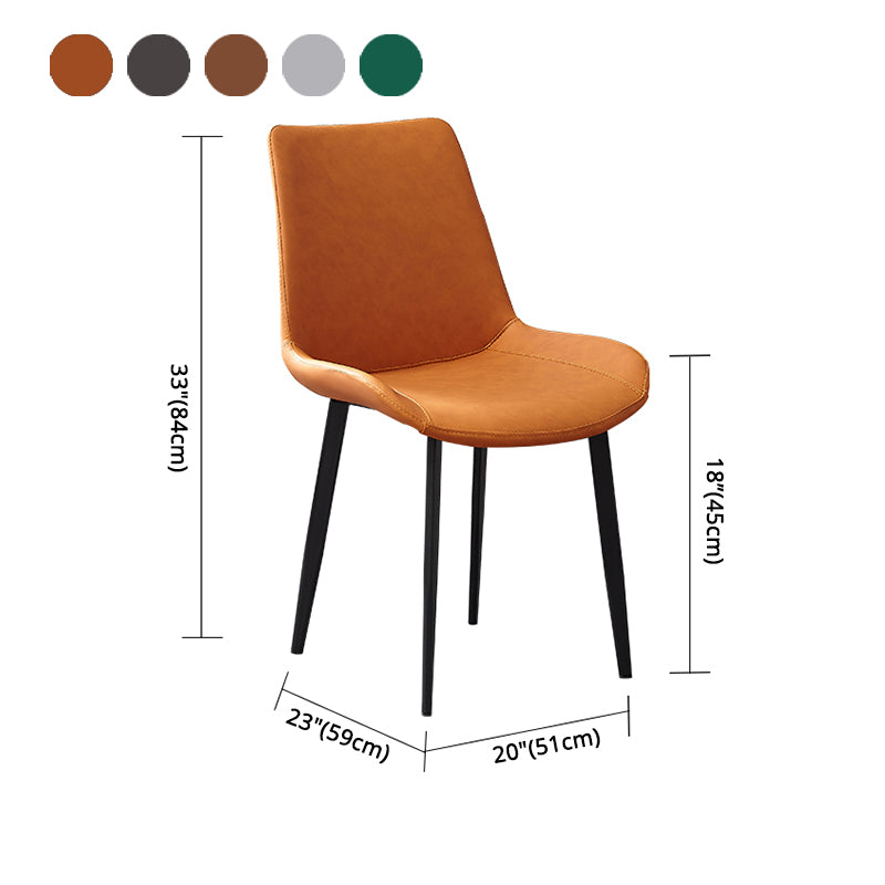 Industrial Style Metal Chair Kitchen Solid Back Dining Side Chairs (Set of 2) Clearhalo ' kitchen&dining_furn' 'Dining Chairs' 'Dining Tables & Seating' 'dining_chair' 'furn' 'furn_dining_chair' 'Furniture' 'furniture_dining_chair' 'Kitchen & Dining Furniture' 'kitchen' 4104145