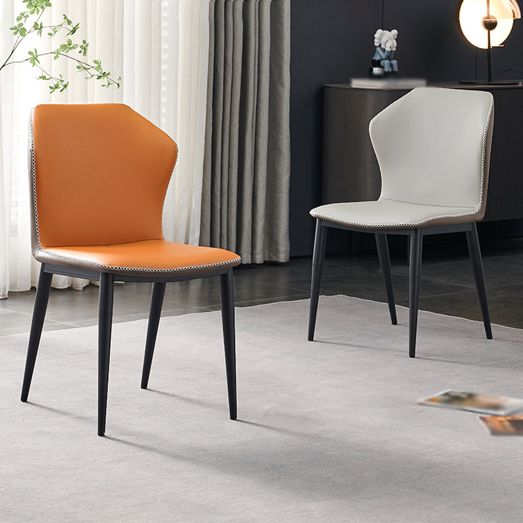 Industrial Metal Dining Chair Armless Dining Room Wingback Dining Chair (Set of 2) Clearhalo ' kitchen&dining_furn' 'Dining Chairs' 'Dining Tables & Seating' 'dining_chair' 'furn' 'furn_dining_chair' 'Furniture' 'furniture_dining_chair' 'Kitchen & Dining Furniture' 'kitchen' 4104159