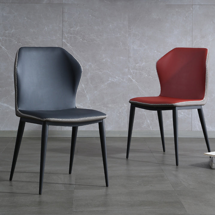 Industrial Metal Dining Chair Armless Dining Room Wingback Dining Chair (Set of 2) Clearhalo ' kitchen&dining_furn' 'Dining Chairs' 'Dining Tables & Seating' 'dining_chair' 'furn' 'furn_dining_chair' 'Furniture' 'furniture_dining_chair' 'Kitchen & Dining Furniture' 'kitchen' 4104160