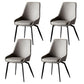Contemporary Metal Dining Room Chairs Faux Leather Dining Chairs (Set of 4) Grey Clearhalo ' kitchen&dining_furn' 'Dining Chairs' 'Dining Tables & Seating' 'dining_chair' 'Furniture' 'furniture_dining_chair' 'Kitchen & Dining Furniture' 'kitchen' 4104162