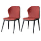 Industrial Style Wingback Dining Chairs Leather Dining Armless Chairs (Set of 2) Red Clearhalo ' kitchen&dining_furn' 'Dining Chairs' 'Dining Tables & Seating' 'dining_chair' 'furn' 'furn_dining_chair' 'Furniture' 'furniture_dining_chair' 'Kitchen & Dining Furniture' 'kitchen' 4104181