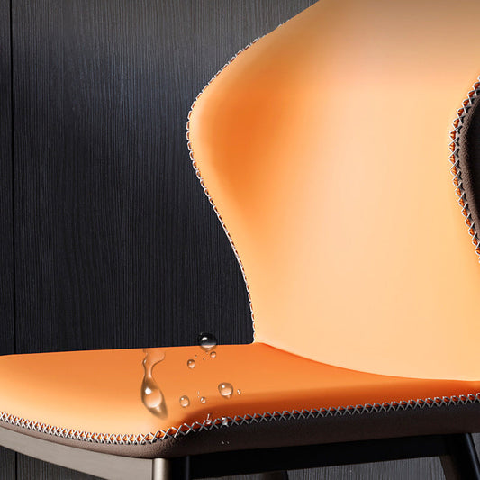 Industrial Style Wingback Dining Chairs Leather Dining Armless Chairs (Set of 2) Clearhalo ' kitchen&dining_furn' 'Dining Chairs' 'Dining Tables & Seating' 'dining_chair' 'furn' 'furn_dining_chair' 'Furniture' 'furniture_dining_chair' 'Kitchen & Dining Furniture' 'kitchen' 4104187