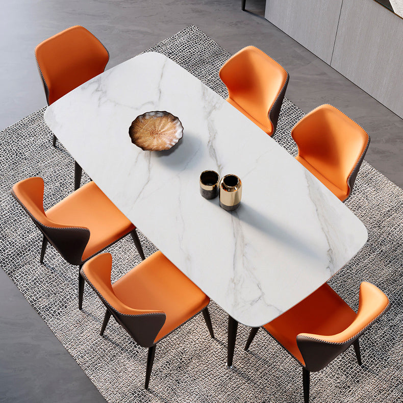 Industrial Style Wingback Dining Chairs Leather Dining Armless Chairs (Set of 2) Clearhalo ' kitchen&dining_furn' 'Dining Chairs' 'Dining Tables & Seating' 'dining_chair' 'furn' 'furn_dining_chair' 'Furniture' 'furniture_dining_chair' 'Kitchen & Dining Furniture' 'kitchen' 4104193