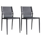 Industrial Style Leather Dining Chairs Solid Back Armless Dining Side Chairs (Set of 2) Dark Gray Clearhalo ' kitchen&dining_furn' 'Dining Chairs' 'Dining Tables & Seating' 'dining_chair' 'furn' 'furn_dining_chair' 'Furniture' 'furniture_dining_chair' 'Kitchen & Dining Furniture' 'kitchen' 4104197