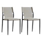 Industrial Style Leather Dining Chairs Solid Back Armless Dining Side Chairs (Set of 2) Cream Gray Clearhalo ' kitchen&dining_furn' 'Dining Chairs' 'Dining Tables & Seating' 'dining_chair' 'furn' 'furn_dining_chair' 'Furniture' 'furniture_dining_chair' 'Kitchen & Dining Furniture' 'kitchen' 4104203