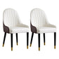 Scandinavian Indoor Arm Chair Upholstered Parsons Wood Dining Room Chair (Set of 2) White Clearhalo ' kitchen&dining_furn' 'Dining Chairs' 'Dining Tables & Seating' 'dining_chair' 'furn' 'furn_dining_chair' 'Furniture' 'furniture_dining_chair' 'Kitchen & Dining Furniture' 'kitchen' 4104213