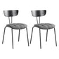 Industrial Style Open Back Dining Side Chair Upholstered Armless Dining Chair (Set of 2) Grey Clearhalo ' kitchen&dining_furn' 'Dining Chairs' 'Dining Tables & Seating' 'dining_chair' 'furn' 'furn_dining_chair' 'Furniture' 'furniture_dining_chair' 'Kitchen & Dining Furniture' 'kitchen' 4104230
