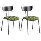 Industrial Style Open Back Dining Side Chair Upholstered Armless Dining Chair (Set of 2) Green Clearhalo ' kitchen&dining_furn' 'Dining Chairs' 'Dining Tables & Seating' 'dining_chair' 'furn' 'furn_dining_chair' 'Furniture' 'furniture_dining_chair' 'Kitchen & Dining Furniture' 'kitchen' 4104233