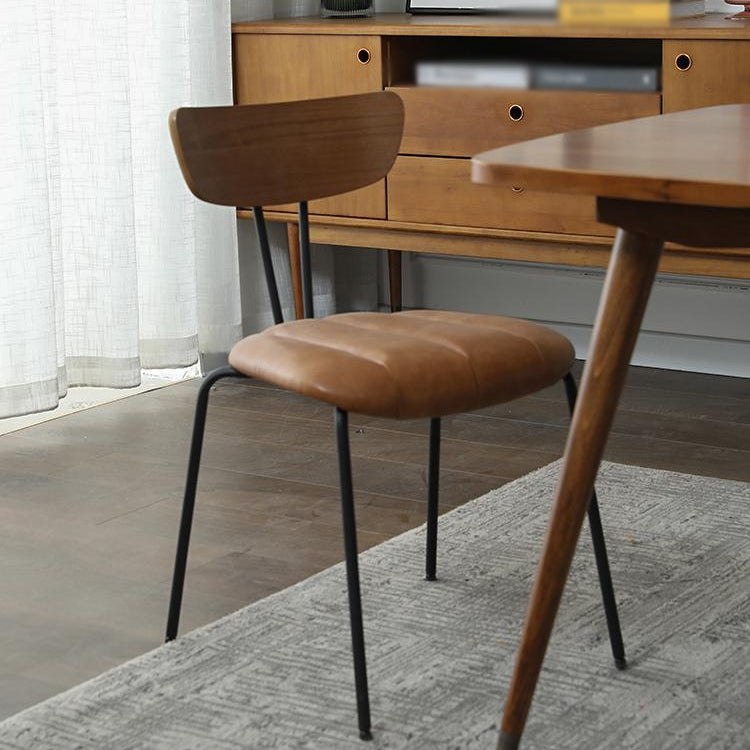 Industrial Style Open Back Dining Side Chair Upholstered Armless Dining Chair (Set of 2) Clearhalo ' kitchen&dining_furn' 'Dining Chairs' 'Dining Tables & Seating' 'dining_chair' 'furn' 'furn_dining_chair' 'Furniture' 'furniture_dining_chair' 'Kitchen & Dining Furniture' 'kitchen' 4104236