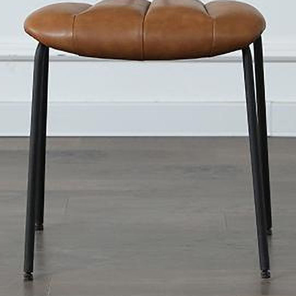 Industrial Style Open Back Dining Side Chair Upholstered Armless Dining Chair (Set of 2) Clearhalo ' kitchen&dining_furn' 'Dining Chairs' 'Dining Tables & Seating' 'dining_chair' 'furn' 'furn_dining_chair' 'Furniture' 'furniture_dining_chair' 'Kitchen & Dining Furniture' 'kitchen' 4104238