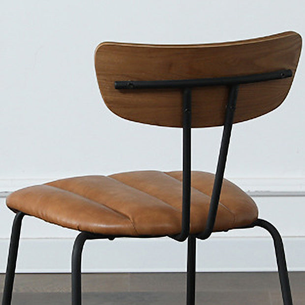 Industrial Style Open Back Dining Side Chair Upholstered Armless Dining Chair (Set of 2) Clearhalo ' kitchen&dining_furn' 'Dining Chairs' 'Dining Tables & Seating' 'dining_chair' 'furn' 'furn_dining_chair' 'Furniture' 'furniture_dining_chair' 'Kitchen & Dining Furniture' 'kitchen' 4104240