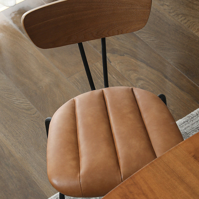 Industrial Style Open Back Dining Side Chair Upholstered Armless Dining Chair (Set of 2) Clearhalo ' kitchen&dining_furn' 'Dining Chairs' 'Dining Tables & Seating' 'dining_chair' 'furn' 'furn_dining_chair' 'Furniture' 'furniture_dining_chair' 'Kitchen & Dining Furniture' 'kitchen' 4104241