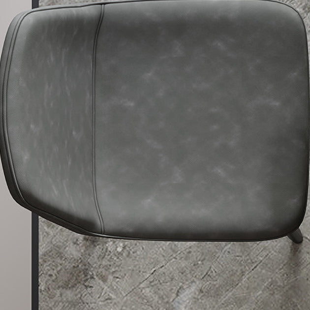 Industrial Metal Dining Room Chair PU Leather Armless Chairs for Home Use (Set of 4) Clearhalo ' kitchen&dining_furn' 'Dining Chairs' 'Dining Tables & Seating' 'dining_chair' 'Furniture' 'furniture_dining_chair' 'Kitchen & Dining Furniture' 'kitchen' 4104262