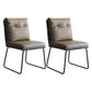 Industrial Style Leather Dining Chairs Upholstered Solid Back Armless Chairs Khaki 2 Piece Set Clearhalo ' kitchen&dining_furn' 'Dining Chairs' 'Dining Tables & Seating' 'dining_chair' 'furn' 'furn_dining_chair' 'Furniture' 'furniture_dining_chair' 'Kitchen & Dining Furniture' 'kitchen' 4104279