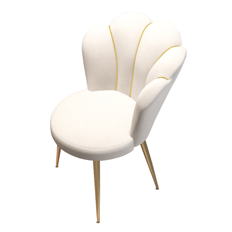 Glam Metal Dining Armless Chair Velvet Side Chair for Restaurant (Set of 4) Clearhalo ' kitchen&dining_furn' 'Dining Chairs' 'Dining Tables & Seating' 'dining_chair' 'furn' 'furn_dining_chair' 'Furniture' 'furniture_dining_chair' 'Kitchen & Dining Furniture' 'kitchen' 4104297