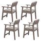 Contemporary Wood Dining Arm Chair Open Back Dining Side Chair for Home Use (Set of 4) White Clearhalo ' kitchen&dining_furn' 'Dining Chairs' 'Dining Tables & Seating' 'dining_chair' 'Furniture' 'furniture_dining_chair' 'Kitchen & Dining Furniture' 'kitchen' 4104305